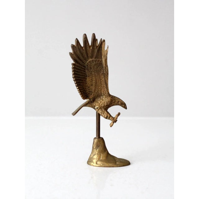 Vintage Brass Eagle Sculpture For Sale - Image 11 of 11