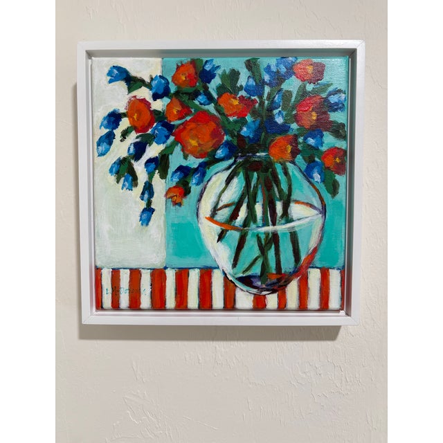 Contemporary “Garden Rhythm” Original Acrylic Contemporary Expressive Floral Still Life by Linda McDonough For Sale - Image 3 of 12