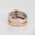 Early 21st Century 1.11ct Diamond Ring 2 Bands in One 14k Rose Gold Ring Sz 5.75 Estate Jewelry For Sale - Image 5 of 7