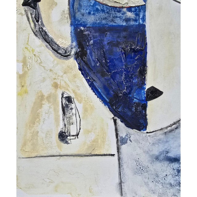 Abstract Figurative Original Oil Painting 'Portrait of a Woman' | Unframed For Sale - Image 10 of 12