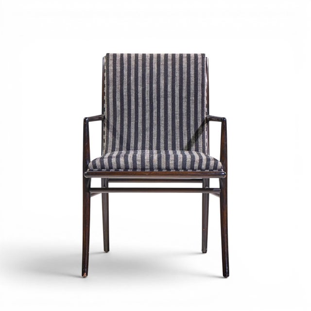Robsjohn Gibbings for Widdicomb Mid Century Ebonized Walnut Dining Chairs - Set of 6 For Sale - Image 11 of 17