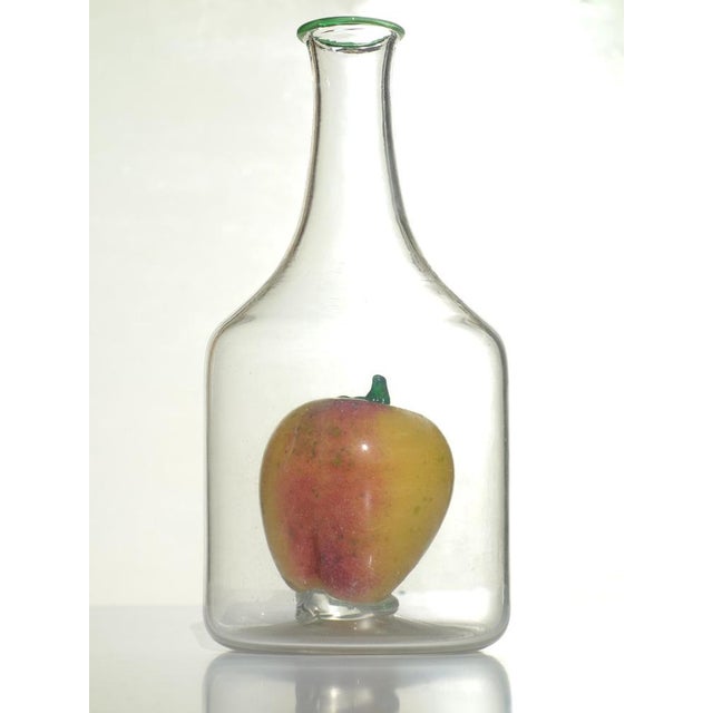 Apple Murano Glass Bottle Vase Sculpture, 1980s For Sale - Image 8 of 9