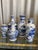 Gorgeous collection of five, assorted shape and motifs, Palm Beach estate sale find, blue and white Chinoiserie Export...