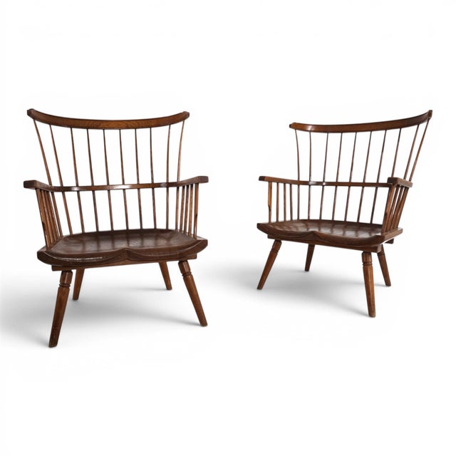 Handcrafted Windsor Lounge Chairs, England, 1960, Set of 2 For Sale - Image 10 of 18