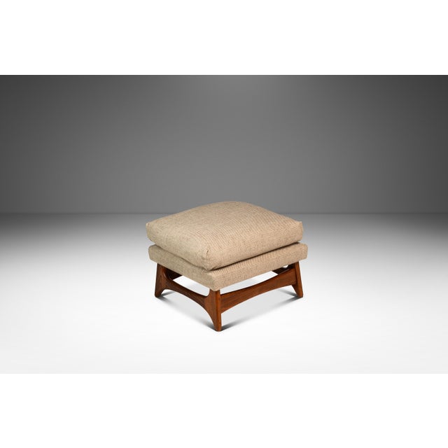 Wood Set of Two (2) Restored Mid-Century Modern Ottomans / Footstools in Oak in the Manner of Adrian Pearsall, Usa, C. 1960s For Sale - Image 7 of 18