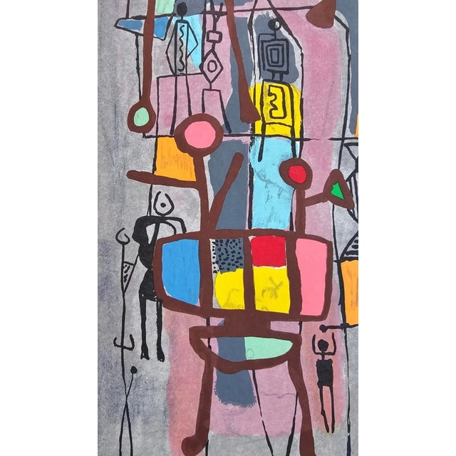 Mid 20th Century Abstract Mayeu Passa “Clameur” Signed Abstract Color Lithograph, 31/85 – Unframed For Sale - Image 11 of 11
