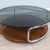 Large Italian Round Chrome and Smoked Glass Coffee Table on Wheels, 1970s For Sale - Image 9 of 13