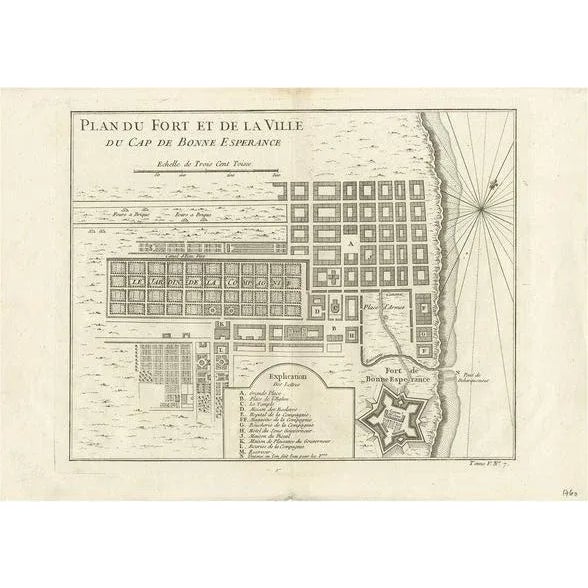18th Century Antique Map of the Cape of Good Hope by J.N. Bellin, 1748 For Sale - Image 5 of 5