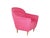 Italian Pink Fabric Upholstered Chair, 1950s For Sale - Image 9 of 14
