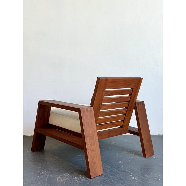 Late 20th Century Vintage Ralph Lauren “Modern Desert” Wood Club Chair For Sale - Image 5 of 12