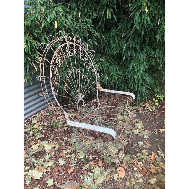 Vintage Wrought Iron Peacock Chair Chairish