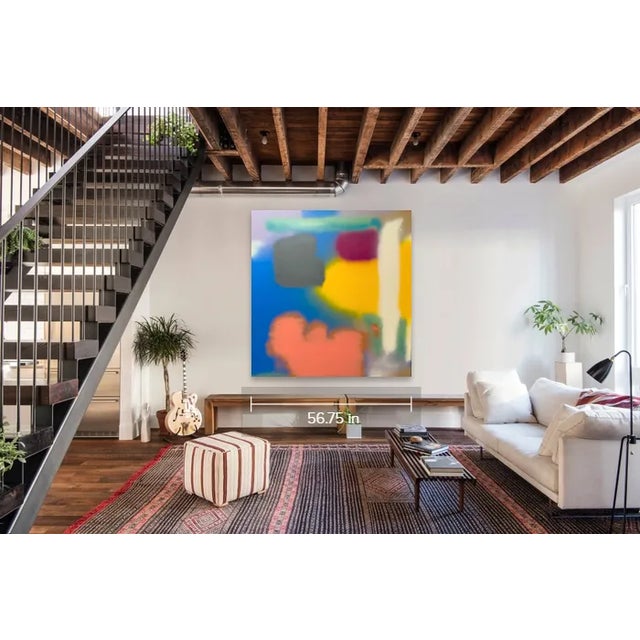 Abstract William Finlayson Jr. Acrylic Painting on wood Panel Titled “tbd" 56.75 x 58.75 2025 For Sale - Image 3 of 9