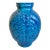 Vintage Volcanic Glazed Pottery Vase in Mottled Turquoise For Sale