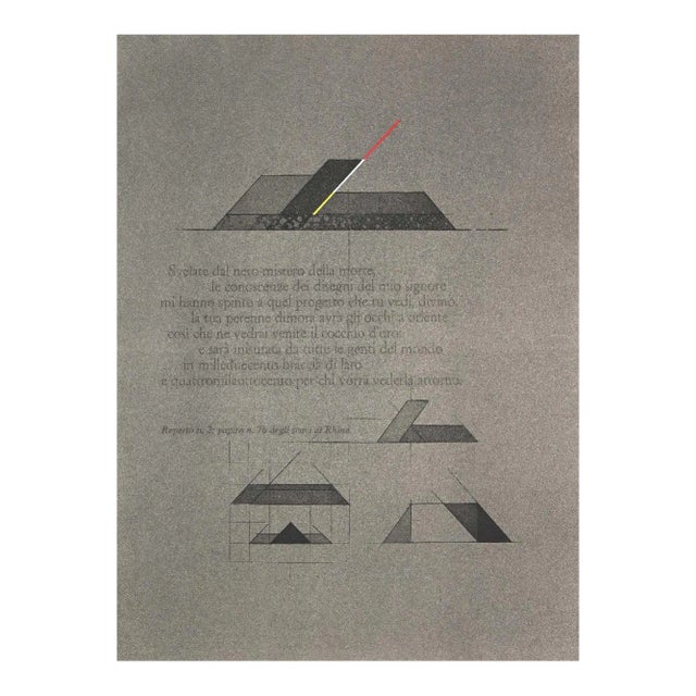 Walter Valentini, Geometric Composition, Lithograph, 1970s For Sale
