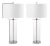 Velma Modern Table Lamp in Clear & Off White - a Pair For Sale