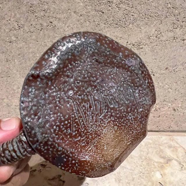 1980s Studio Art Sculptural Dark Brown Coffee Mug Melching Pottery For Sale In San Diego - Image 6 of 7