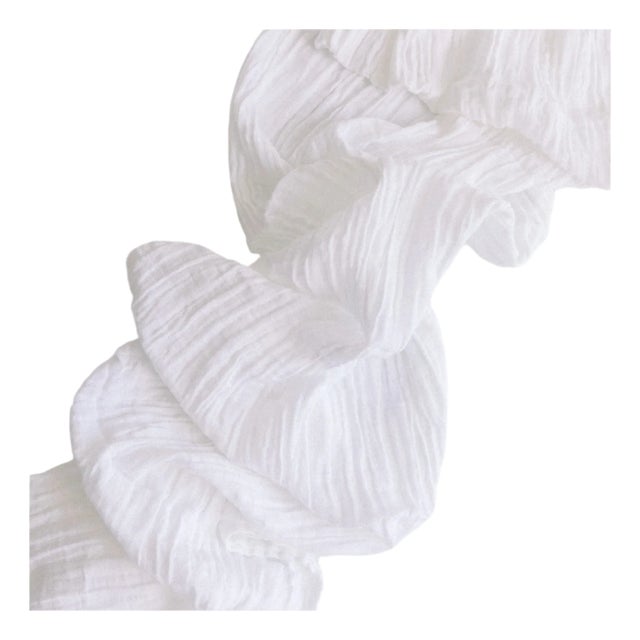 Organic Cotton Table Runner - White For Sale