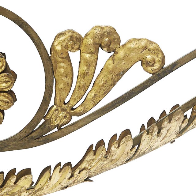 Large Gilded Candle Sconces with Flowers and Scrolls, 1700s, Set of 2 For Sale - Image 6 of 7