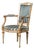 Late 18th Century European Neoclassical Painted & Parcel-Gilt Armchair For Sale