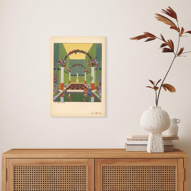 Lithograph circa 1919. Measures 13" x 18.75" overall. Great condition! Sold unframed.