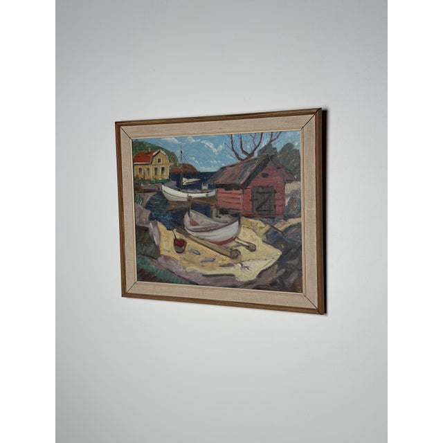 Mid-Century Modern Nils Öberg, Autumn, Offerdalsfjällen Jämtland, 1960s, Oil on Canvas, Framed For Sale - Image 3 of 12