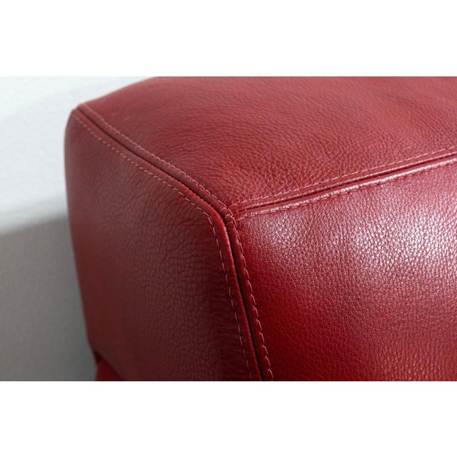 2010s Contemporary Post Modern American Leather Red Tuscany Chair For Sale - Image 5 of 7