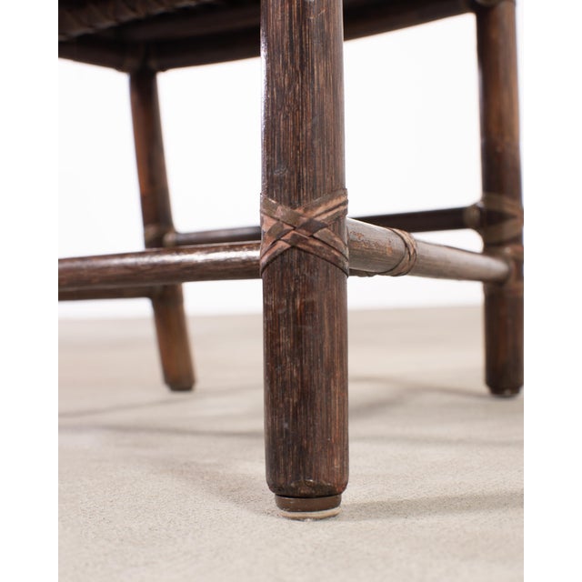 Set of Six McGuire Rattan Leona Loop Back Dining Chairs For Sale - Image 10 of 18