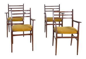 Trieste Dining Chairs by Guglielmo Ulrich for Saffa, Italy, 1960s, Set of 4