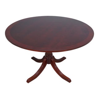 Round Duncan Phyfe Mahogany Finish Dining Table For Sale