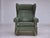 Wood Danish Wingback Armchair in Furniture Velour & Beech Wood, 1970s For Sale - Image 7 of 14