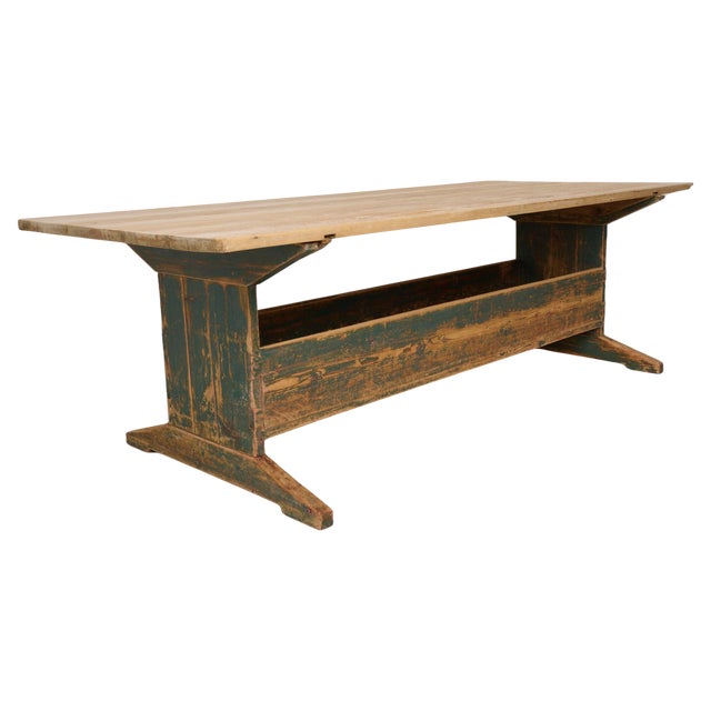 Large Antique Swedish Dining Table in Pine For Sale