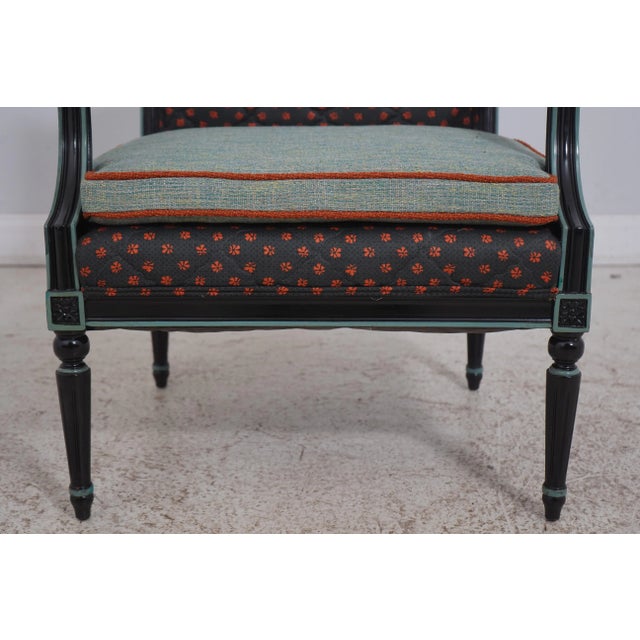 Pair French Louis XVI Upholstered Armchairs For Sale In Philadelphia - Image 6 of 12