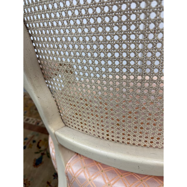 French Provincial Accent Bergere Chair, Vintage For Sale In San Francisco - Image 6 of 12