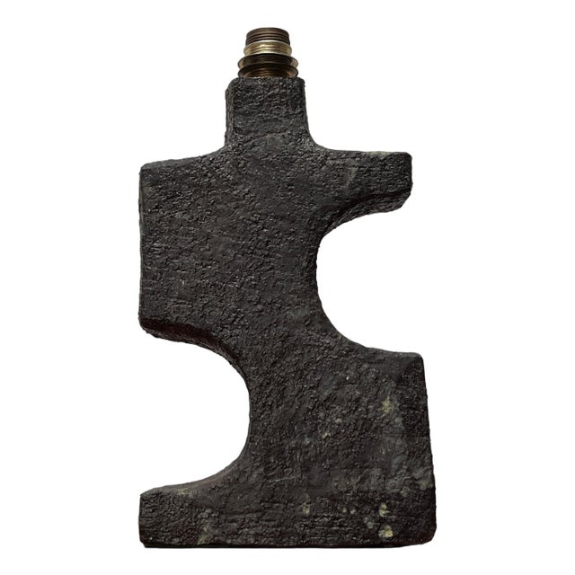 Mid-Century Studio Pottery Brutalist Table Lamp, 1960s For Sale