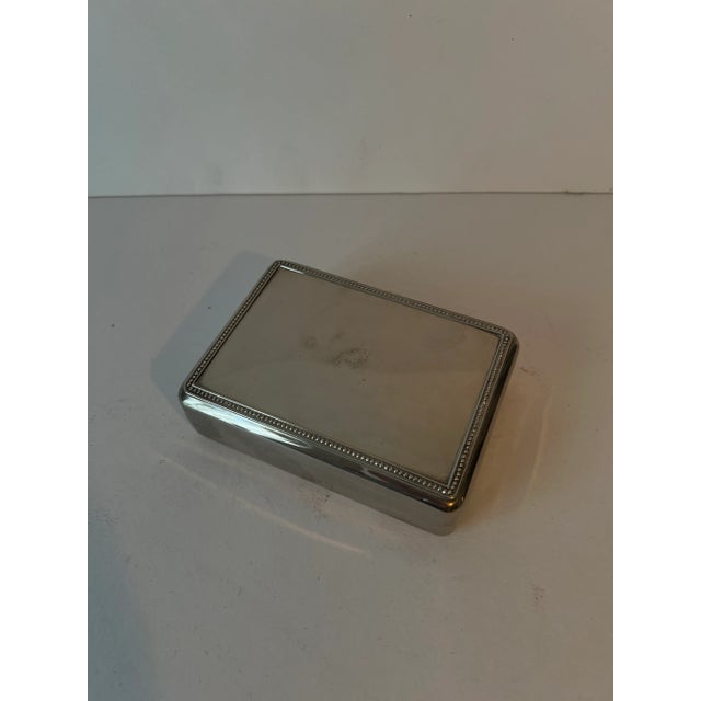 1980s 1980s Silver Plate French Box With Wood Interior For Sale - Image 5 of 5