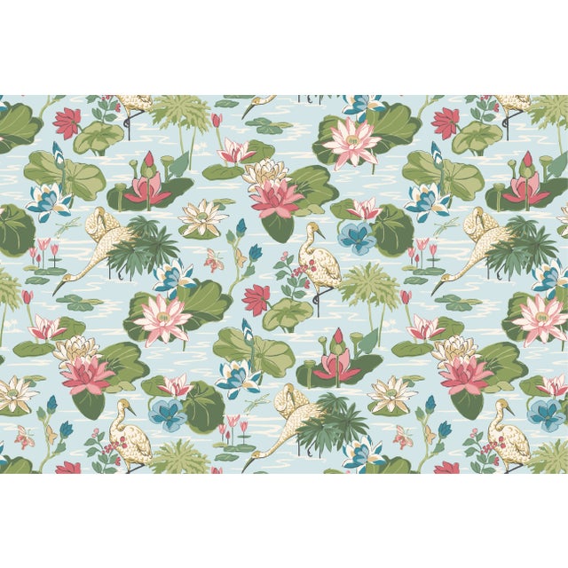 Meadow Club Sky Blue Fabric Sample For Sale