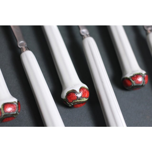 1970s Boho Chic Denby Regency White Jewel Flatware - Salad Forks For Sale - Image 11 of 11
