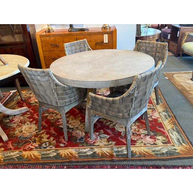 Terra Furniture Terra Bordeaux Outdoor Dining Table Set, Outdoor For Sale - Image 4 of 12