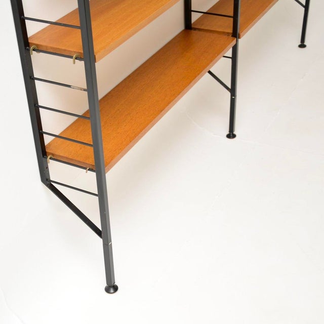 Black Vintage Teak Ladderax Bookcase Shelving from Staples Cricklewood, 1960s For Sale - Image 8 of 11