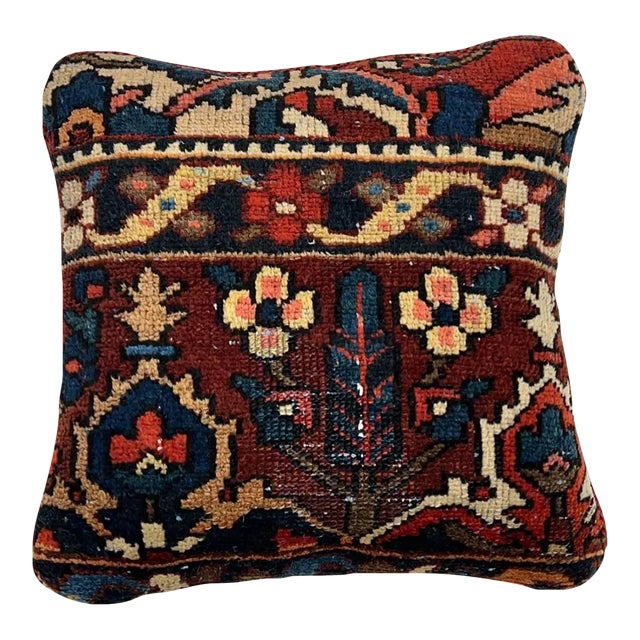 Pasargad Vintage Hand Knotted Farahan Rug Pillow For Sale
