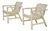 Vintage Wooden Armchairs, 1950s, Set of 2 For Sale