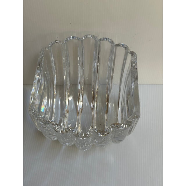 Goran Warf for Kosta Boda--Sculptural Swedish Art Glass Rimmed Bowl For Sale - Image 17 of 18