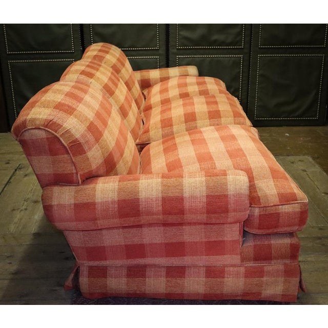 Large Gingham Three-Seater Sofa by George Smith, 2010s For Sale - Image 3 of 18