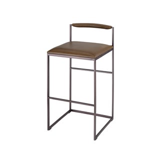 Bradbury Bar Stool, Truffle Leather For Sale