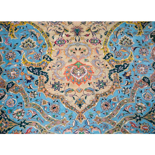 Vintage Persian Tabriz Rug For Sale - Image 10 of 12