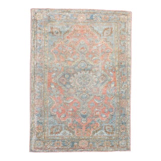 Antique Zabihi Collection Persian Sarouk Small Rug For Sale