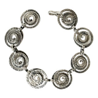 Vintage Silver Bracelet by Elis Kauppi, 1967 For Sale