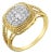 10K Yellow Gold Plated .925 Sterling Silver 1/2 Cttw Diamond Square Cushion Cluster Split Shank Cocktail Ring (J-K Color, I2-I3 Clarity) - Size 6 For Sale