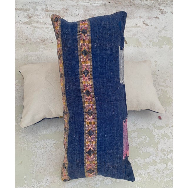 Contemporary Big Blue and Pink Pillow Covers - a Pair For Sale - Image 10 of 10