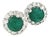 Natural Emerald Diamond Earrings 14k Gold 3.02 TCW Certified For Sale